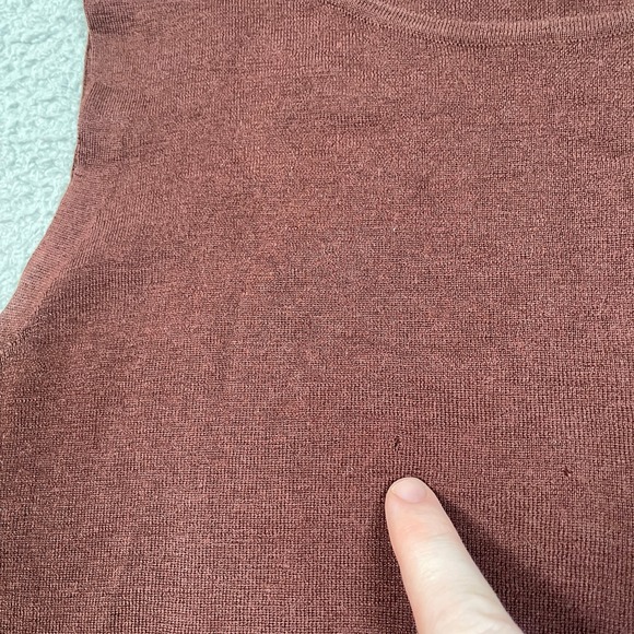 Eileen Fisher Tank Top Womens XS Brown Italian Superfine Merino Wool Cozy Soft - Picture 5 of 10